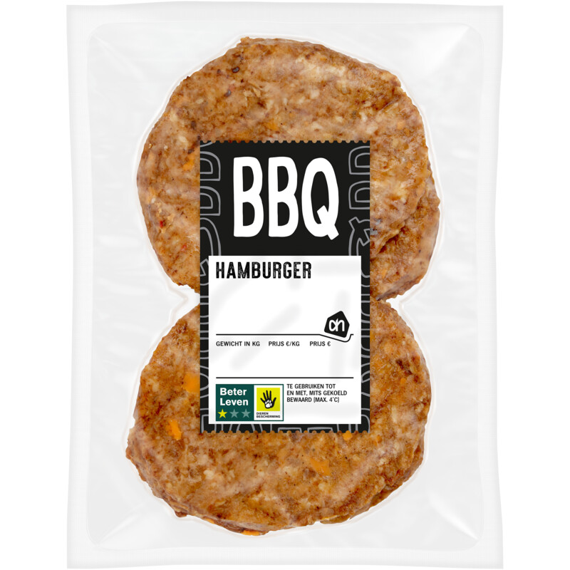 AH BBQ hamburger voorgegaard