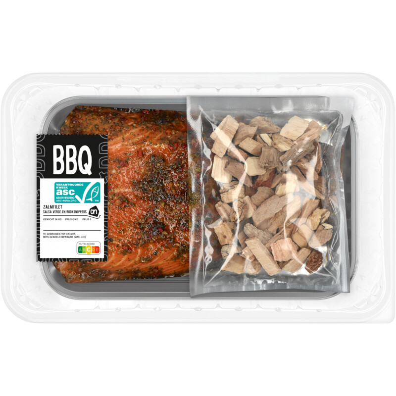 AH Zalmfilet salsa verde met rooksnippers