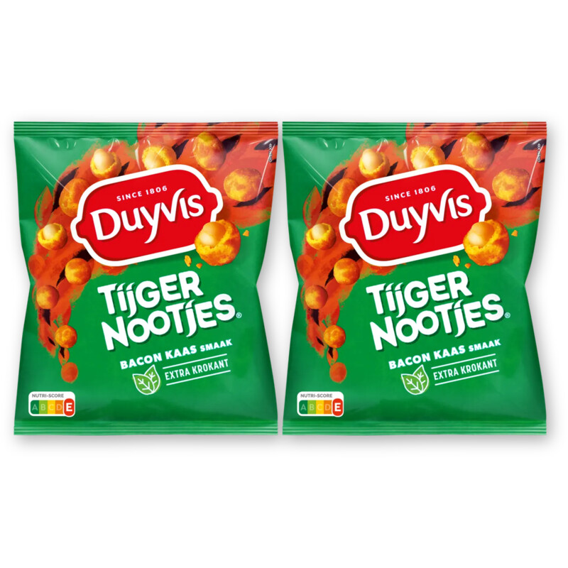 Duyvis Tijgernootjes bacon kaas 2-pack