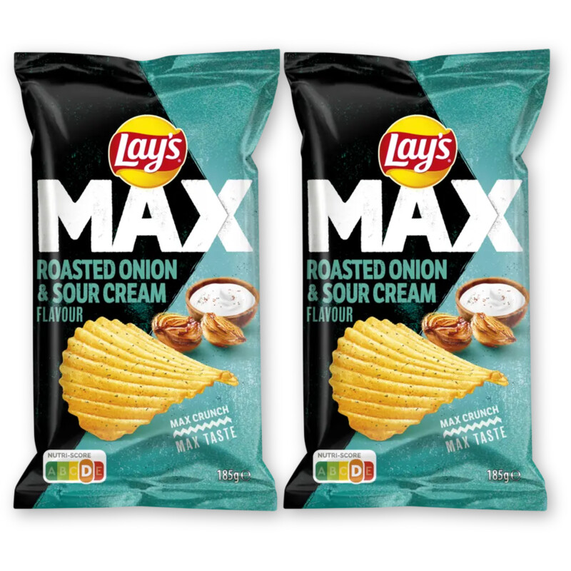 Lay's Max roasted onion & sour cream 2-pack