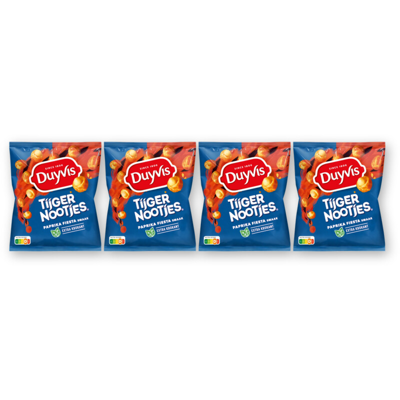 Duyvis Tijgernootjes paprika fiesta 4-pack