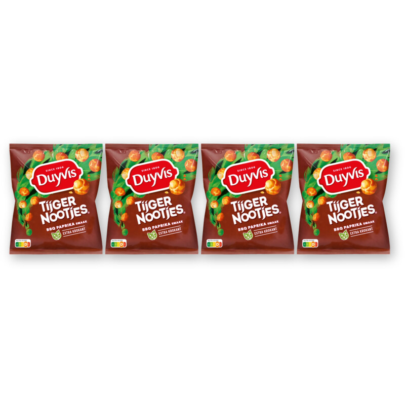 Duyvis Tijgernootjes BBQ Paprika 4-pack
