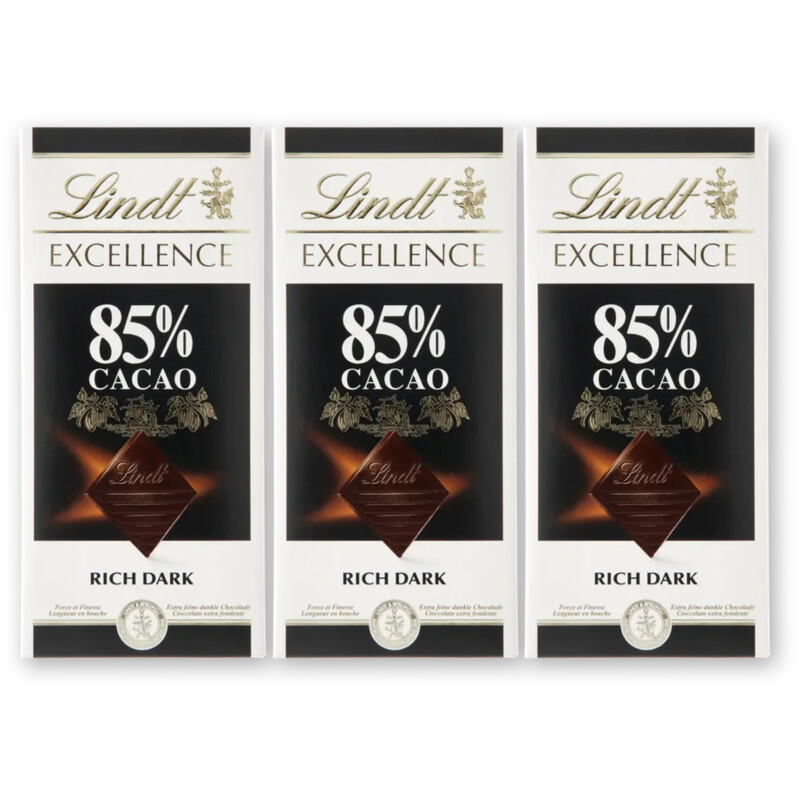 Lindt Excellence 85% pure chocolade 3-pack