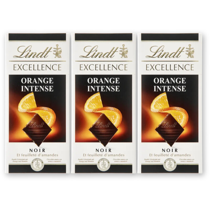 Lindt Excellence sinaasappel puur 3-pack