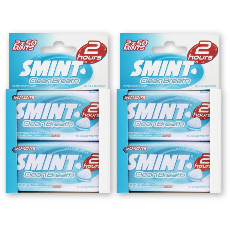 Smint Clean breath intense mint 4-pack