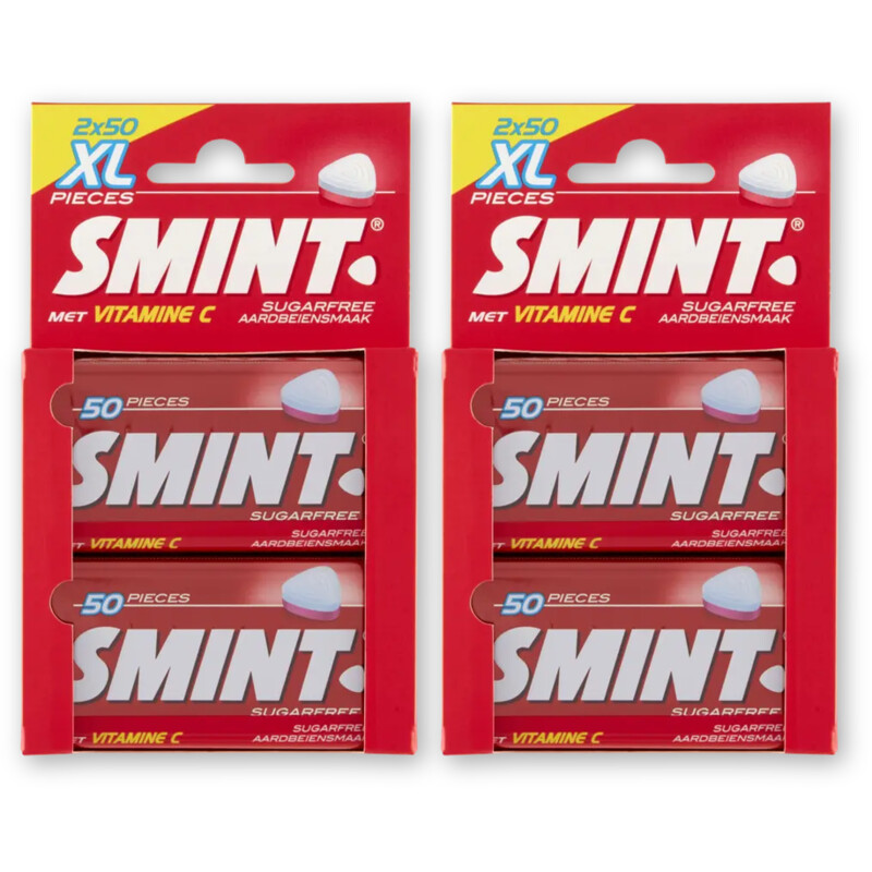 Smint Aardbei XL mints sugarfree 4-pack