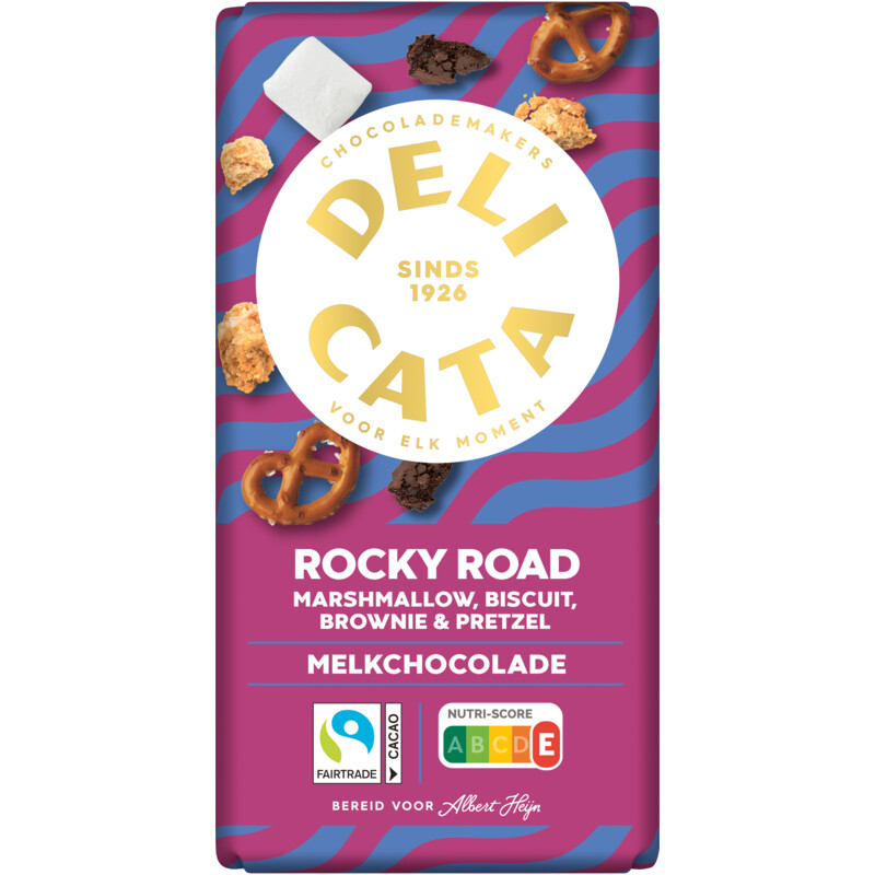 Delicata Reep rocky road melk chocolade