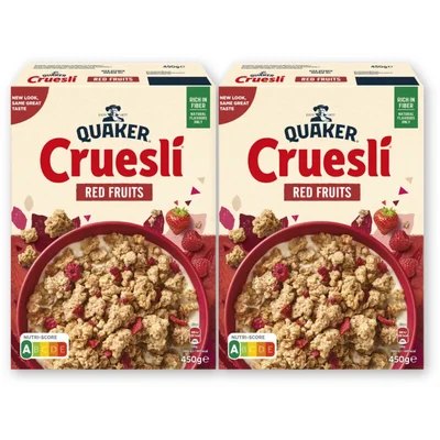 Quaker Cruesli rood fruit 2-pack
