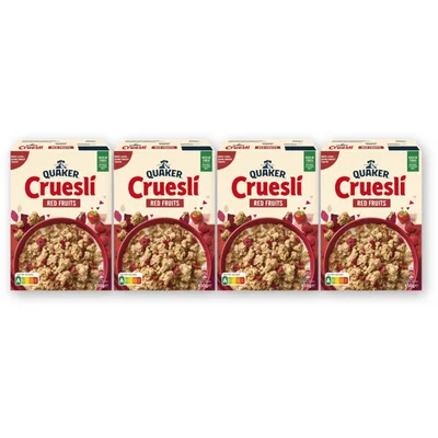 Quaker Cruesli rood fruit 4-pack