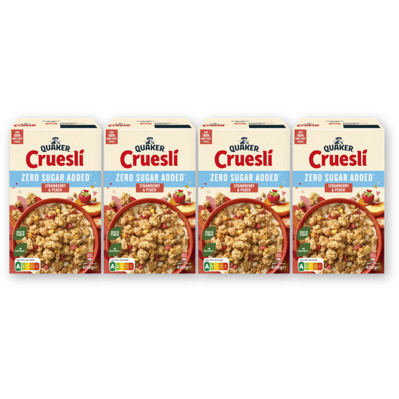 Quaker zsa strawberry & peach 4-pack