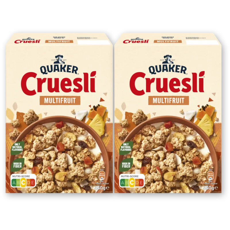 Quaker Cruesli multifruit 2-pack