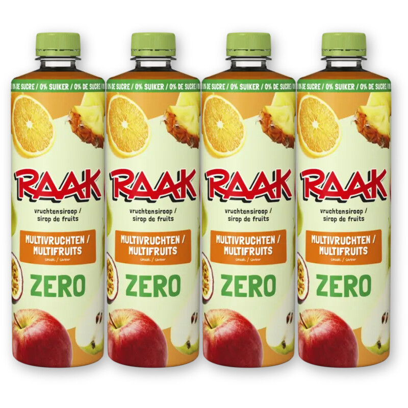 Raak Vruchtensiroop multivruchten zs 4-pack