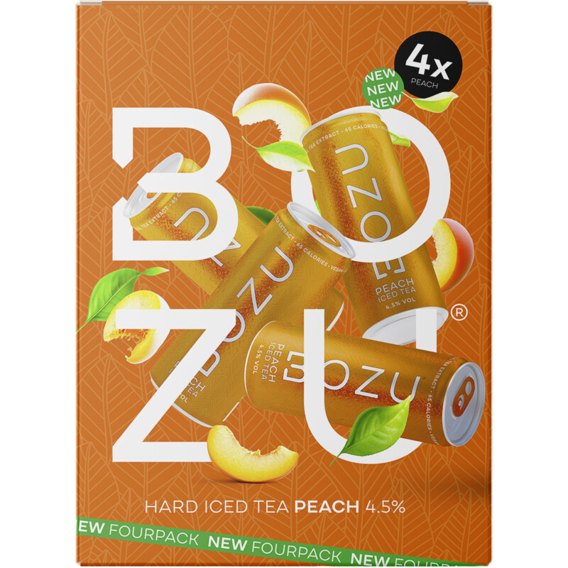 Bozu Hard iced tea mango peach 4-pack