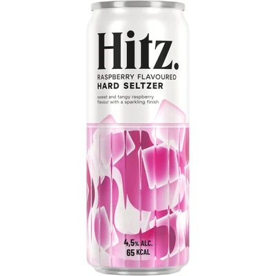 Hitz Hard seltzer raspberry flavoured