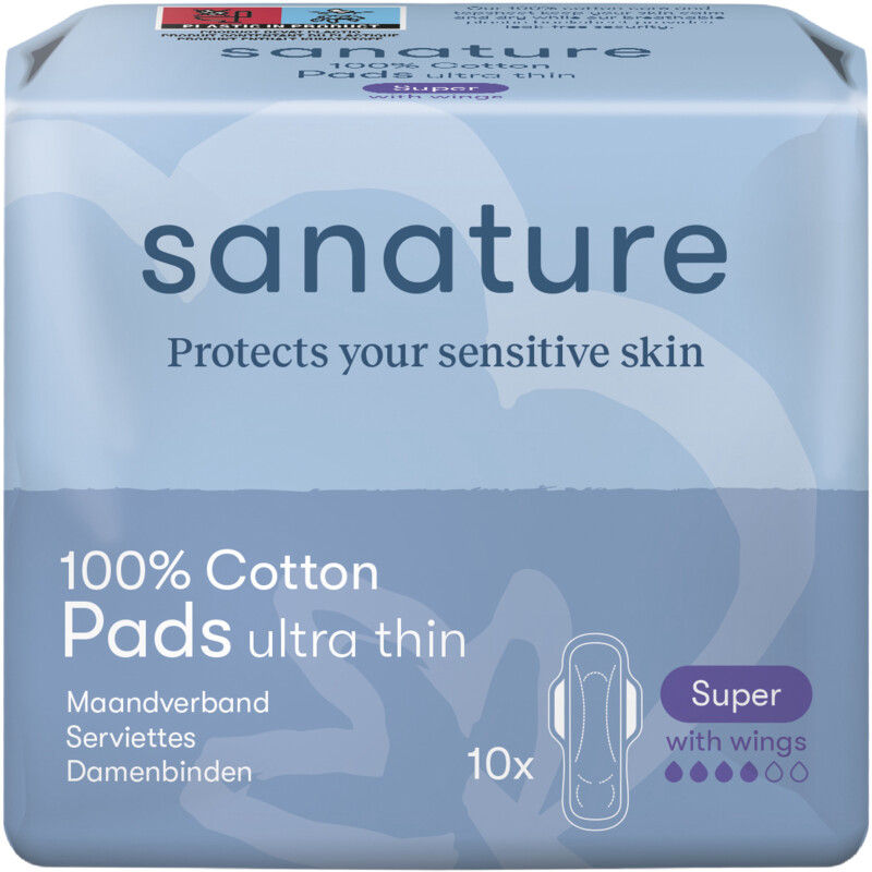 Sanature Katoenen maandverband super