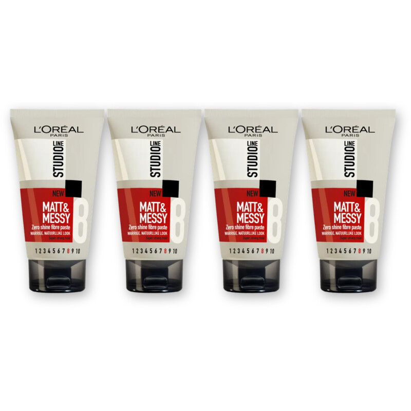 Studio Line Matt & Messy fibre paste 4-pack