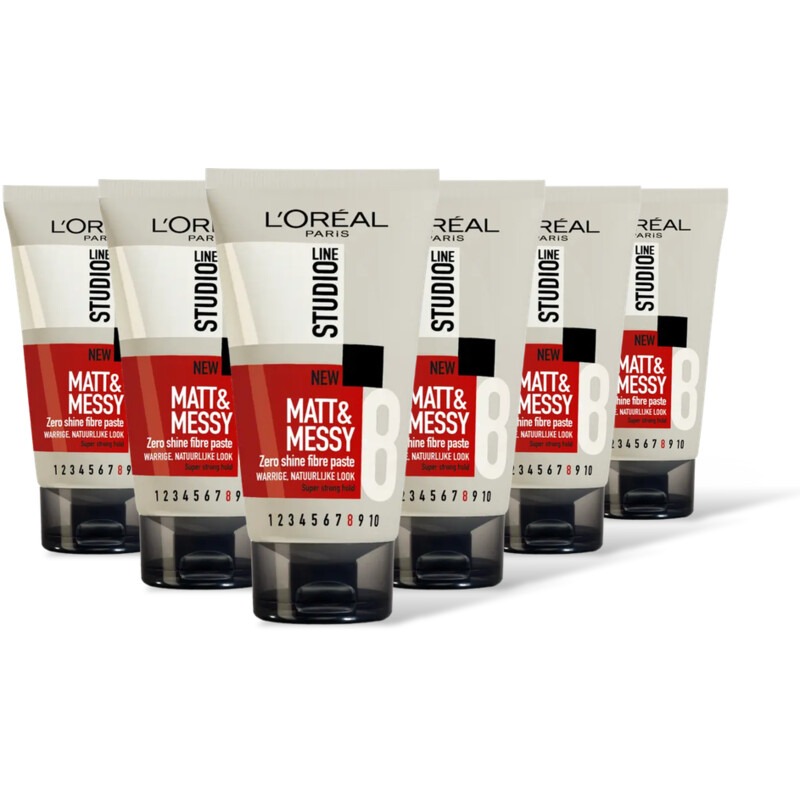 Studio Line Matt & Messy fibre paste 6-pack