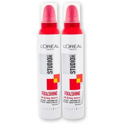 Studio Line Fix & shine mousse very strong 2-pack