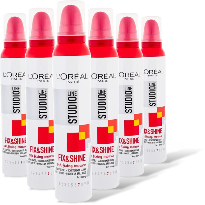 Studio Line Fix & shine mousse very strong 6-pack
