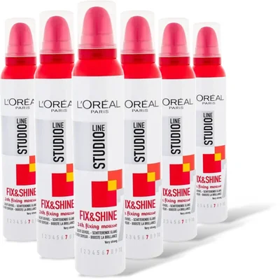 Studio Line Fix & shine mousse very strong 6-pack
