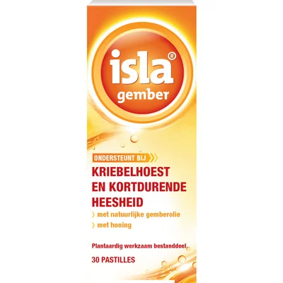 Isla Gember zuigtablet tegen kriebelhoest