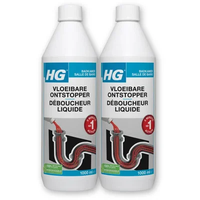 HG Vloeibare ontstopper 2-pack