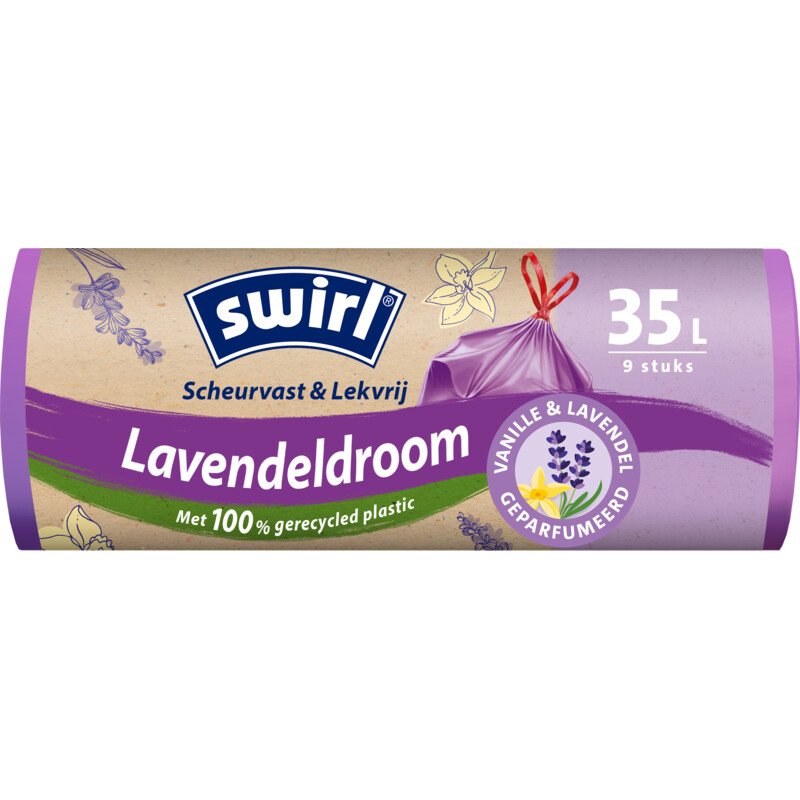 Swirl Vuilniszakken lavendeldroom 35liter