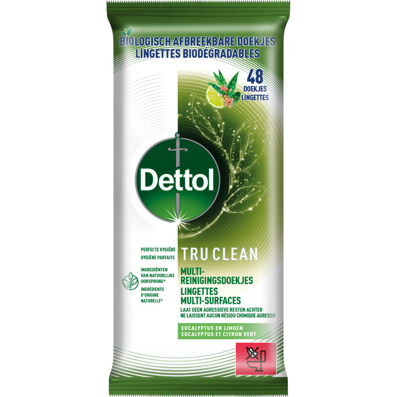 Dettol Schoonmaakdoekjes eucalyptus en limoen