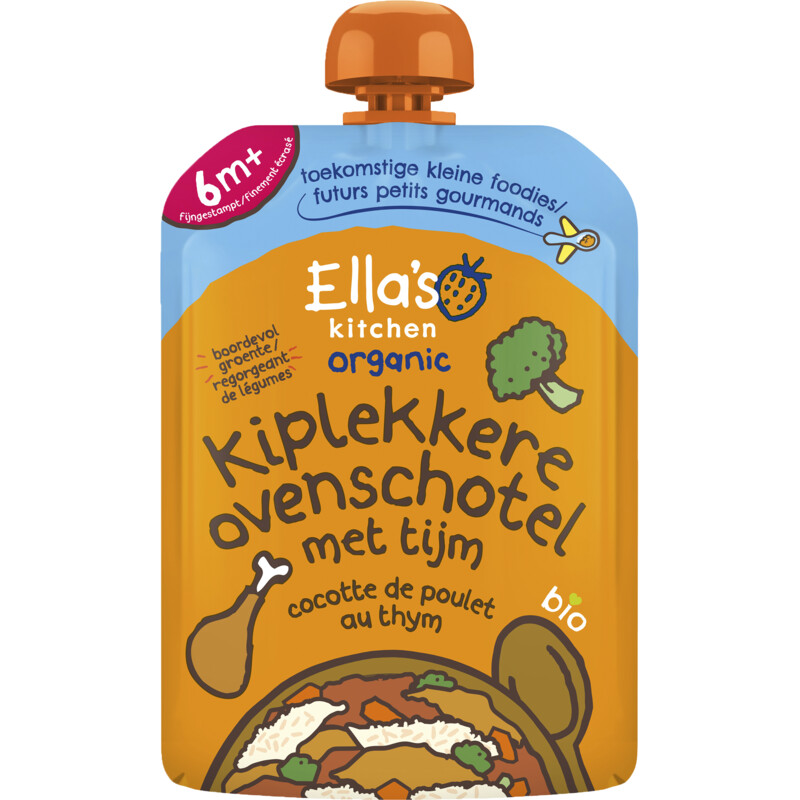 Ella's kitchen Kiplekkere ovenschotel met rijst 6m+