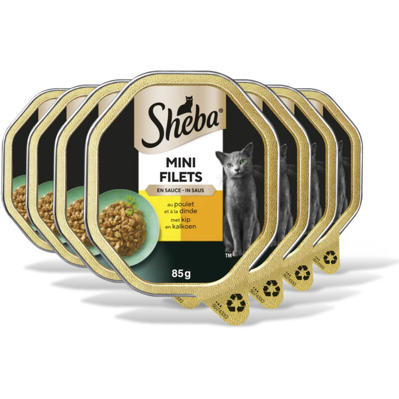 Sheba Mini filets n saus kip & kalkoen 7-pack