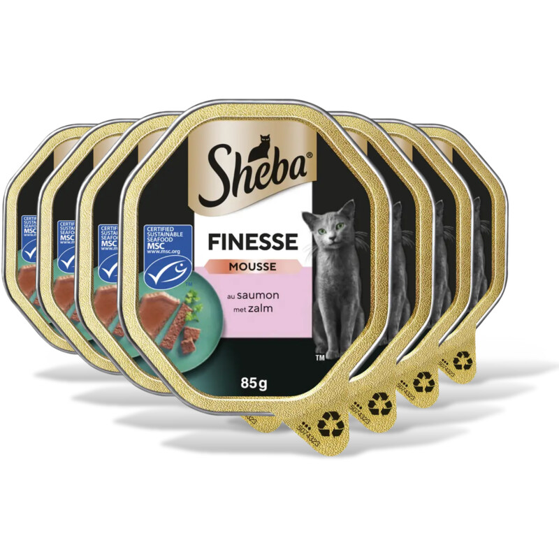 Sheba Finesse mousse-zachte pate zalm 7-pack