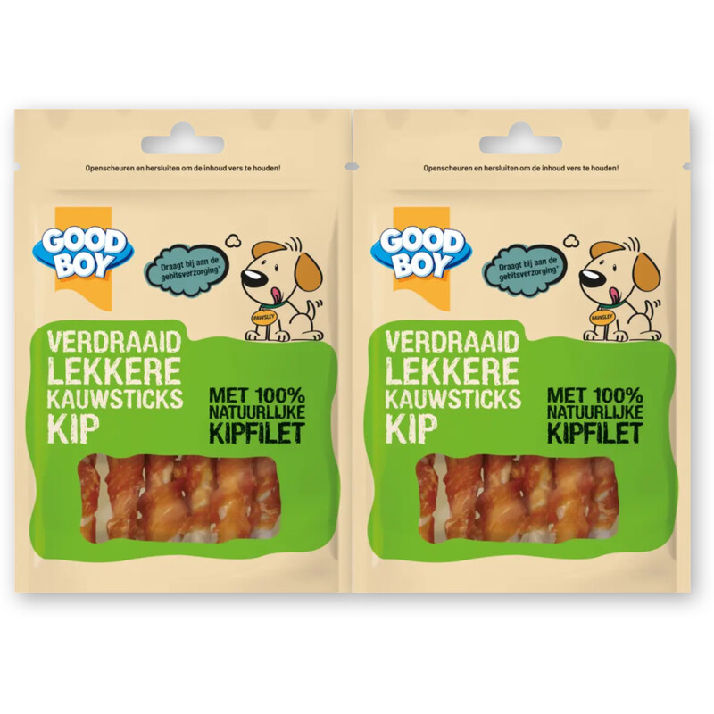 Good boy Verdraaid lekkere kauwsticks kip 2-pack