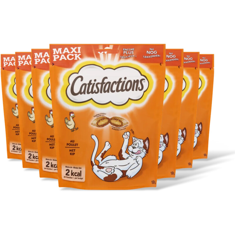 Catisfactions Kattensnack kip maxipack snack 7-pack