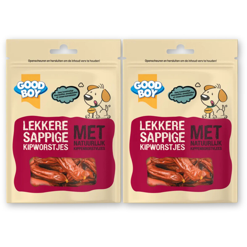 Good boy Lekkere sappige kipworstjes 2-pack
