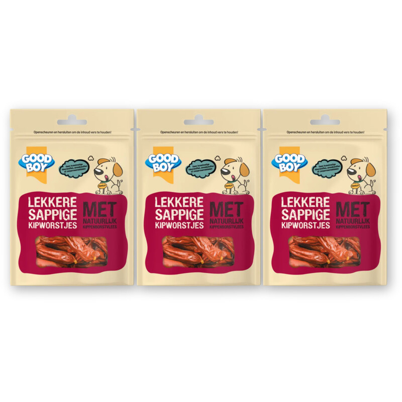 Good boy Lekkere sappige kipworstjes 3-pack