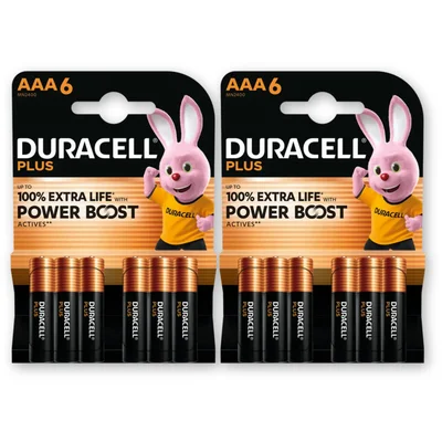 Duracell Plus AAA-alkaline batterijen MN2400 2-pk