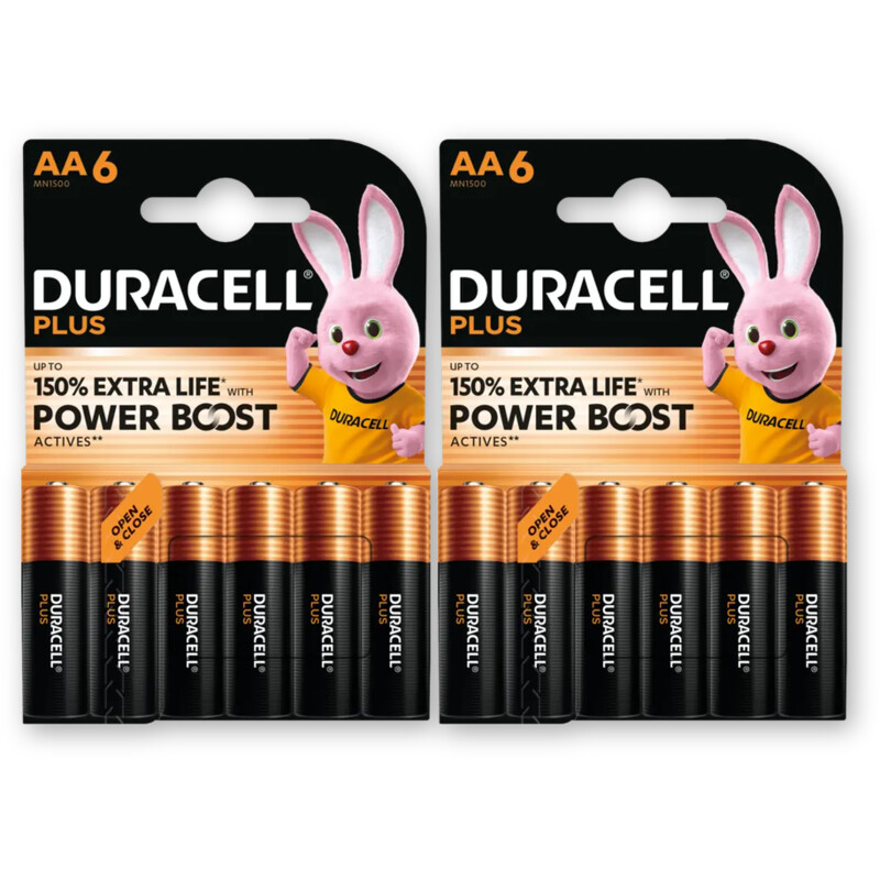 Duracell Plus AA-alkaline batterij MN1500 2-pck.