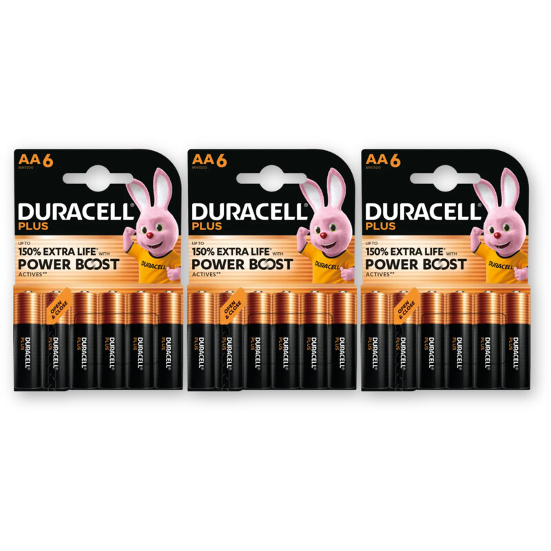 Duracell Plus AA-alkaline batterij MN1500 3-pck.