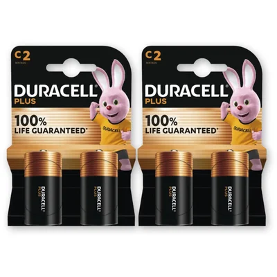 Duracell Plus C-alkaline batterijen MN1400 2-pack