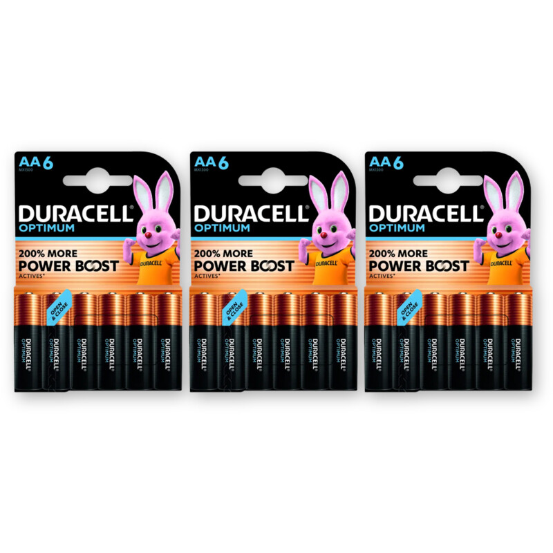Duracell Optimum AA batterijen 3-pack.