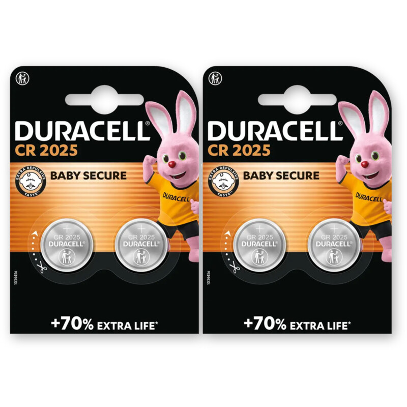 Duracell 2025 Lithium-knoopcelbatterij CR2025 2pk