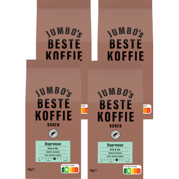 Jumbo's Beste Koffiebonen Espresso 4 x 1 kg