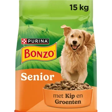 Bonzo Senior met Kip en Groenten Hondenvoer 15kg