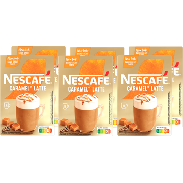 Nescafé Gold Caramel Latte Oploskoffie 6 x 8 Zakjes