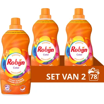 Robijn Klein & Krachtig Classics Vloeibaar Wasmiddel Color 2 x 34 wasbeurten