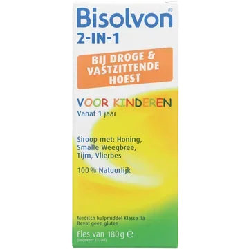 Bisolvon 2-in-1 voor kinderen hoestsiroop 180 g