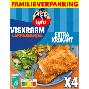 Iglo Viskraam Lekkerbekjes Traditioneel Familieverpakking 4 Stuks