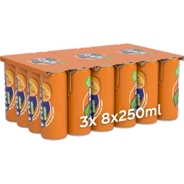 Fanta Orange Frisdrank 3x 8x250 ml