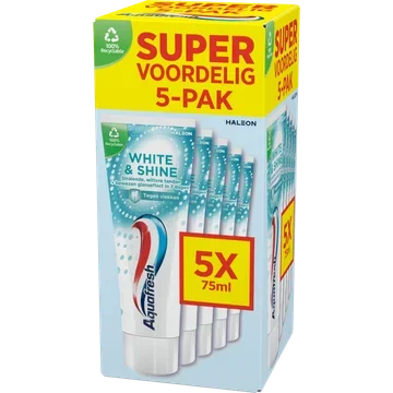 Aquafresh White & Shine Tandpasta 5 Stuks