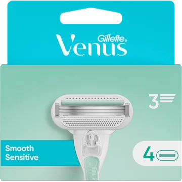 Gillette Venus Smooth Sensitive Voor Vrouwen, 4 Navulmesjes